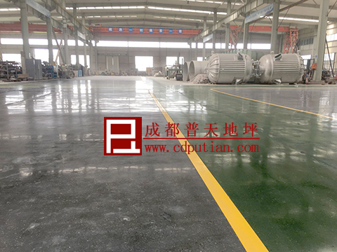 厂房老旧地坪翻新改造成彩色固化剂地坪6