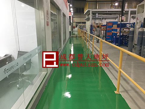工厂车间人行通道环氧地坪