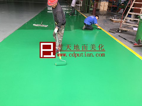 机加工厂环氧耐磨防滑地坪施工中