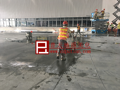 沃尔沃车间耐磨地坪固化处理4