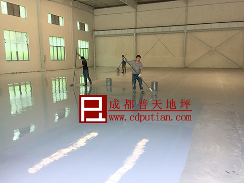 温江华银工业港环氧平涂地坪6