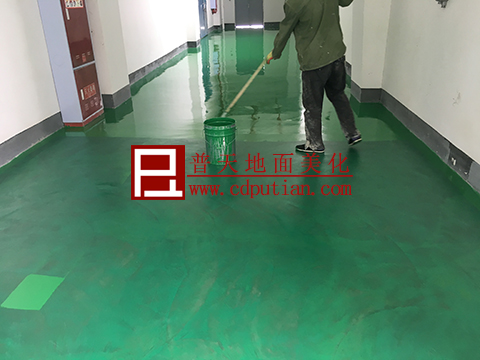 邛崃仓库通道环氧地坪1